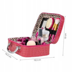 ZESTAW DO MAKIJAŻU I MANICURE W KUFERKU MAKE UP KOSMETYKI DLA DZIEWCZYNKI