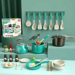 ZESTAW KUCHENNY DLA DZIECI KUCHNIA Z AKCESORIAMI GARNKI ZABAWKA DO ZABAWY