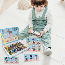 UKŁADANKA MAGNETYCZNA UBIERANIE CHŁOPCA MONTESSORI