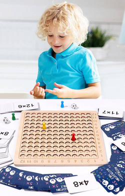 GRA PLANSZOWA TABLICZKA MNOŻENIA EDUKACYJNA NAUKA