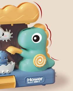 DINO ZABAWKA DO KĄPIELI WODY POD PRYSZNIC NA BASEN FONTANNA DINOZAUR