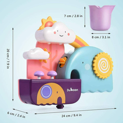 Fontanna do Wody - Kąpielowa Zabawka Przelewowa Słonik i Młynek Dla Dzieci