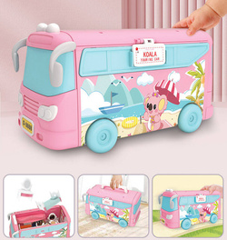 Rozkładany kamper WAKACYJNY Koala domek dla lalek AUTO otwierany AUTOBUS