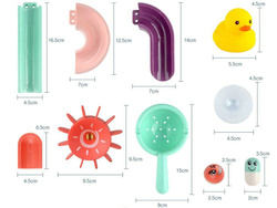 Zjeżdżalnia tor zabawka do wody kąpieli WANNY z kaczka KULKOWY ZESTAW wodny