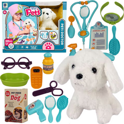 ZESTAW MAŁY DOKTOR LEKARZ WETERYNARZ PIESEK PIES ZABAWKA DLA DZIECI PREZENT