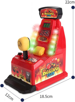 GRA ZRĘCZNOŚCIOWA BOKSER MINI MIERZENIE SIŁY Z ZADANIAMI KARTAMI ZABAWKA