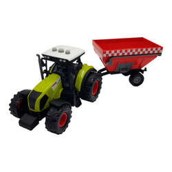 TRAKTOR I PRZYCZEPA ZESTAW FARMERA DLA DZIECI MASZYNY ROLNICZE ZABAWKI