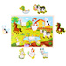 ZABAWKA INTERAKTYWNA KLOCKI DREWNIANE EDUKACYJNE DLA DZIECI PUZZLE FARMA