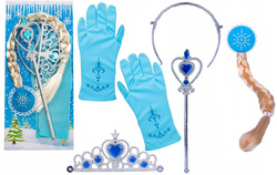 WARKOCZ ELSY KORONA RÓŻDŻKA tiara STRÓJ rękawiczki