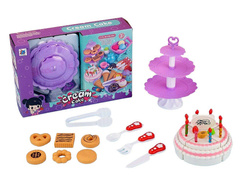 TORT URODZINOWY DO KROJENIA ze świeczkami i PATERA ZABAWKA DLA DZIECI