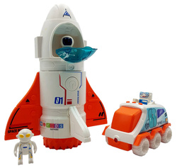 Rakieta z projektorem planet Zestaw kosmiczny STACJA Astronauta UFO Robot