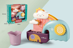 Fontanna do Wody - Kąpielowa Zabawka Przelewowa Słonik i Młynek Dla Dzieci