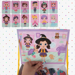 UKŁADANKA MAGNETYCZNA PUZZLE KREATYWNE UBIERANIE DZIEWCZYNKI UBIERANKA