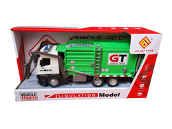 AUTO ŚMIECIARKA METALOWA Z NAPĘDEM ZABAWKA KOSZE NA SEGREGACJA DLA DZIECI