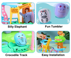 KOLEJKA marble Tor dla zwierząt KULKI ZOO RolyPoly