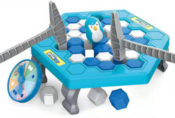 Gra Pingwin na lodowisku pułapka tafla lodu URATUJ PINGWINA ZRĘCZNOŚCIOWA