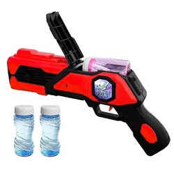 PISTOLET APARAT AUTOMAT DO ROBIENIA BANIEK MYDLANYCH NA BAŃKI ZABAWKA PŁYN