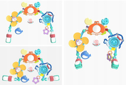 PAŁĄK ŁUK Z ZABAWKAMI GRZECHOTKI DO ŁÓŻECZKA WÓZKA ZWIERZĄTKA DLA NIEMOWLAT