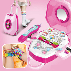 TOALETKA WALIZKA NA KÓŁKACH KUFEREK DLA DZIECI SPINKI DO WŁOSÓW NA PREZENT
