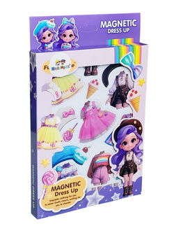 UKŁADANKA MAGNETYCZNA PUZZLE KREATYWNE UBIERANIE DZIEWCZYNKI LALI UBIERANKA