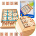 Drewniane Sudoku Zestaw Do Gry Gra Drewno Łamigłówka Dla Dzieci i Dorosłych