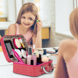 ZESTAW DO MAKIJAŻU I MANICURE W KUFERKU MAKE UP KOSMETYKI DLA DZIEWCZYNKI