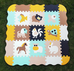 SKŁADANA MATA PIANKOWA PUZZLE ZWIERZĘTA XL BEZPIECZNA DLA DZIECI NA PODŁOGĘ