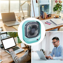 WIATRAK USB WENTYLATOR WIATRACZEK NA AKUMULATOR CICHY BIUROWY Z REGULACJA