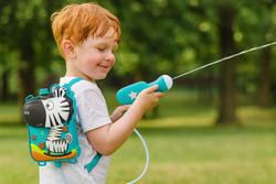 PISTOLET NA WODĘ Z PLECAKIEM ZBIORNIKIEM ZEBRA ZABAWKA WODNA DLA DZIECI