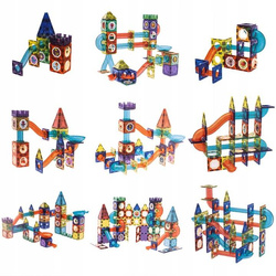 TOR KLOCKI MAGNETYCZNE ŚWIECĄCE EDUKACYJNE KONSTRUKCYJNE 75 EL DLA DZIECI