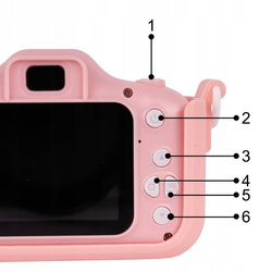 APARAT FOTOGRAFICZNY CYFROWY DLA DZIECI KOTEK POLSKIE MENU FULL HD + GRY