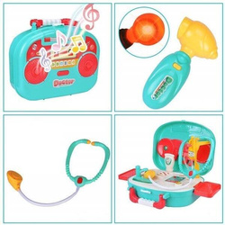 DUŻY ZESTAW LEKARSKI MUZYCZNY MAŁY LEKARZ DOKTOR W WALIZCE