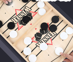 DYNAMICZNA GRA FAST SLING PUCK DREWNIANA DLA 2 GRACZY CYMBERGAJ PIŁKARZYKI