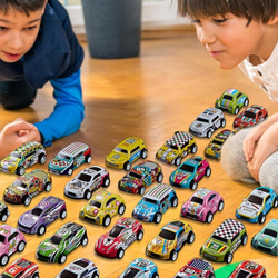 ZESTAW AUTEK z napędem W SKRZYNCE KUFERKU SAMOCHODÓW AUT Metalowe RESORAKI