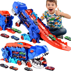 Gigantyczny Tyranozaur Zabawkowy Samochód Tor Autka Transporter Dinozaur XL