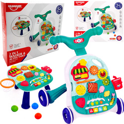 CHODZIK PCHACZ STOLIK EDUKACYJNY INTERAKTYWNY PANEL KOSZY 5W1 DLA DZIECI