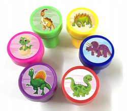 Pieczątki dla Dzieci Stempelki Stemple Zwierzaki Kolorowe Zestaw x 60