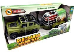 Auto Terenowe JEEP Do Rozkręcania Z PRZYCZEPĄ + DINOZAUR