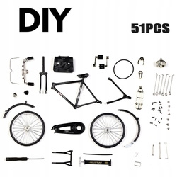 Metalowy Model Roweru Do Samodzielnego Złożenia Zestaw DIY Rower Retro