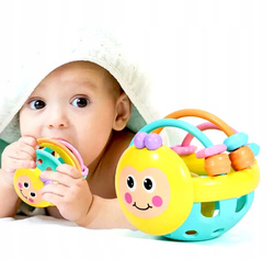 GRZECHOTKA GRYZAK KULA SENSORYCZNA ZABAWKA NA PREZENT DLA NIEMOWLĄT DZIECKA