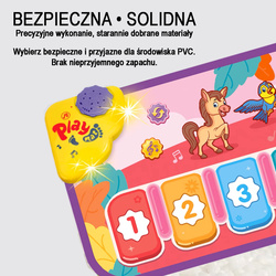 MATA MUZYCZNA ZWIERZĘTA DLA DZIECI DZIEWCZYNKI GRA ZABAWA TANECZNA RÓŻOWA