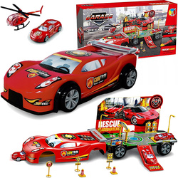 PARKING Z AUTKAMI AUTA SAMOLOT AUTO GARAŻ ZE ZJEŻDŻALNIĄ DLA AUTEK TOR SAMO