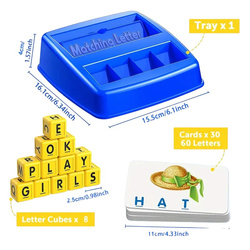 GRA EDUKACYJNA DOPASUJ LITERY SŁÓWKA SŁOWA DO NAUKI ANGIELSKIEGO DLA DZICEI