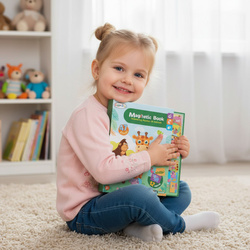 SIĄŻKA UKŁADANKA MAGNETYCZNA ZWIERZĘTA ZOO kreatywna zabawa dla dzieci 3+