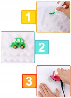 Koraliki Do Prasowania Zestaw 6000 el Szablony Kuferek Wzory Prasowanka XXL