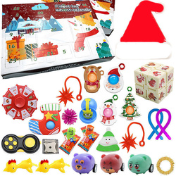 KALENDARZ ADWENTOWY DLA DZIECI Z GNIOTKAMI ZABAWKI FIDGET PREZENT NA ŚWIĘTA