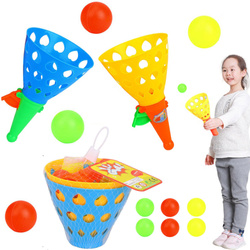 GRA ZRĘCZNOŚCIOWA ŁAPACZ WYRZUTNIA 6X PIŁEK ZABAWKA CATCH BALL ŁAPANIE