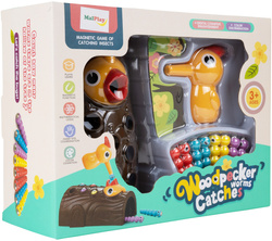 DZIĘCIOŁ I ROBACZKI GRA ZRĘCZNOŚCIOWA MAGNETYCZNA DLA DZIECI CAŁEJ RODZINY