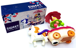 INTERAKTYWNA JEŻDŻĄCA LODZIARNIA Z RUCHOMYM KUCYKIEM DŹWIĘK LED ZABAWKA 3+