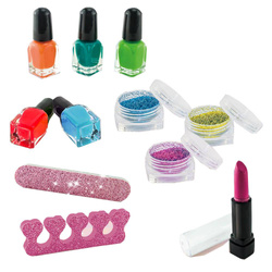 ZESTAW KOSMETYKÓW BROKAT SZMINKA + 5 LAKIERÓW